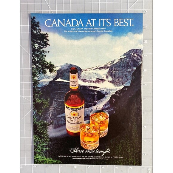 Canadian Mist Whiskey "Canada at Its Best" Vintage Print Ad 1983 - Picture 2 of 3